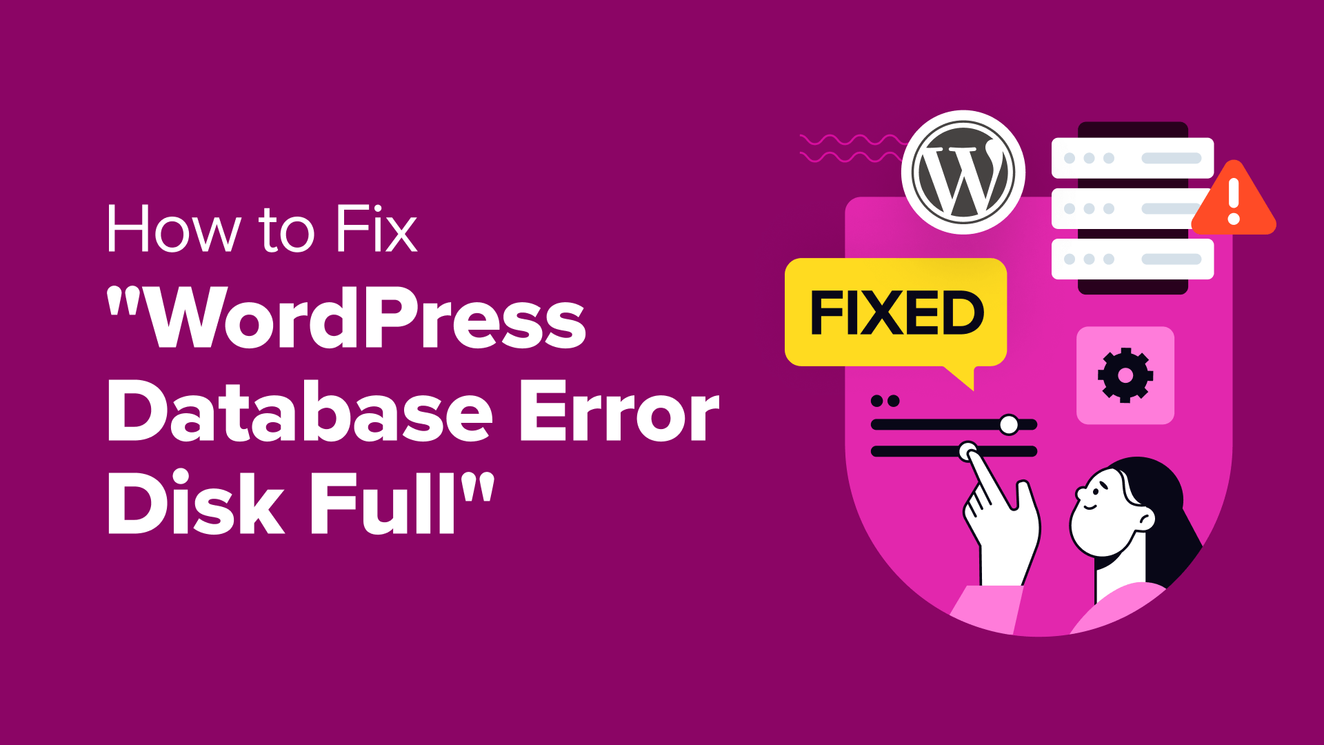 How to Fix the “WordPress Database Error Disk Full” Error