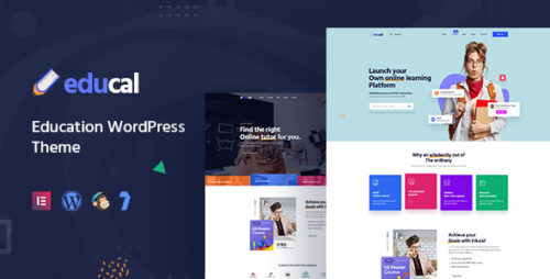 Educal 1.3.7 – Online Courses & Education WordPress Theme + RTL
