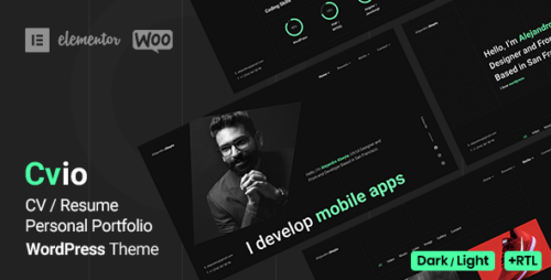 Cvio 3.3.5 – Personal Portfolio WordPress Theme