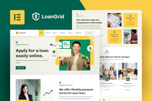 LoanGrid – Loans & Financing Elementor Template Kit