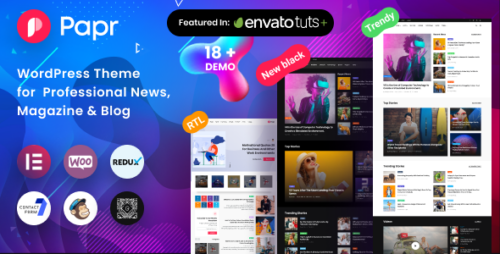 Papr 1.4.8 – News Magazine WordPress Theme