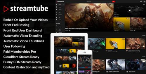 StreamTube 4.13 – Video WordPress Theme