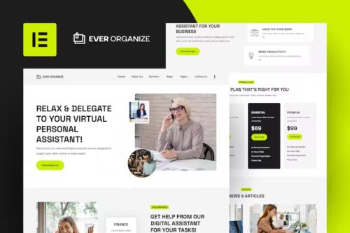 Ever Organize – Personal Assistant Elementor Template Kit
