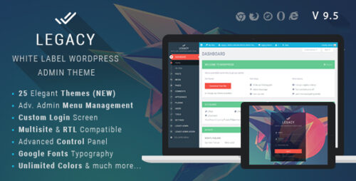 Legacy 9.6 – White label WordPress Admin Theme