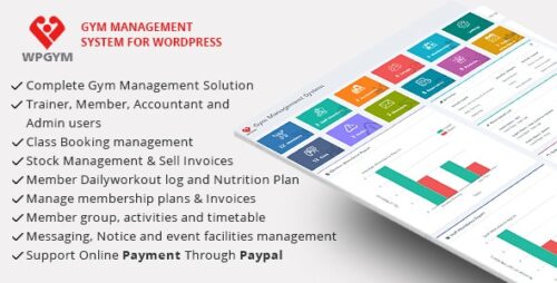 WPGYM 35.0 – WordPress Gym Management System