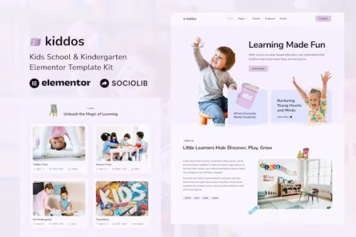 Kiddos – School & Kindergarten Elementor Template Kit