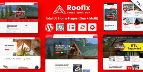 Roofix 2.2.1 – Roofing Services WordPress Theme