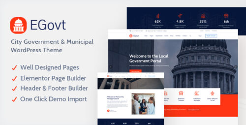EGovt 1.5.5 – City Government WordPress Theme