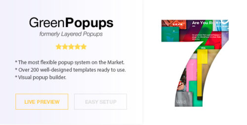 Green Popups 7.50 – Popup Plugin for WordPress