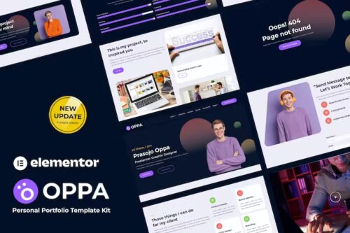 Oppa – Personal Portfolio Elementor Template Kit