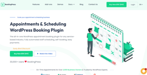 BookingPress Pro 4.3.5 – Appointments & Scheduling WordPress Booking Plugin