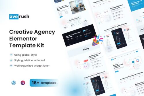 Averush – Digital Marketing & Creative Agency Elementor Template Kit