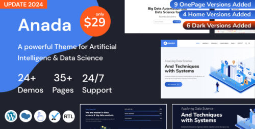 Anada 2.4 – Data Science & Analytics SaaS WordPress Theme