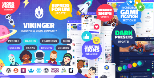 Vikinger 1.9.33 – BuddyPress and GamiPress Social Community