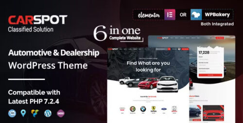 CarSpot 2.4.2 – Automotive Car Dealer WordPress Classified Theme