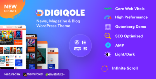 DigiQole 2.2.4 – News Magazine WordPress Theme
