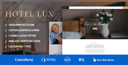 Hotel Lux 1.1.9 – Resort & Hotel WordPress Theme