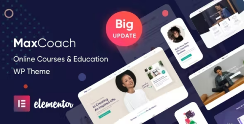 MaxCoach 3.2.1 – Online Courses & Education Elementor WP Theme