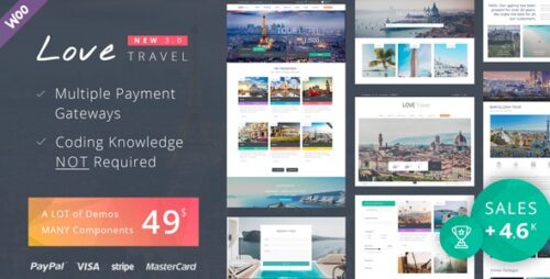 Love Travel 5.3 – Creative Travel Agency WordPress