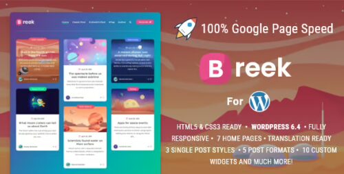 Breek 4.1.0 – Minimal Masonry WordPress Theme