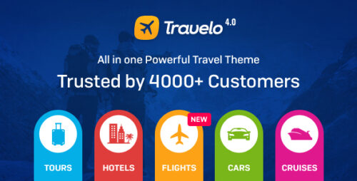 Travelo 5.3.1 – Tour Booking WordPress Theme