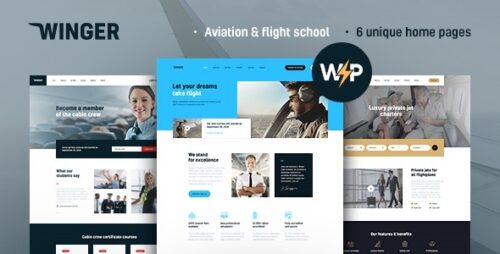 Winger 1.0.12 – Aviation & Flight School WordPress Theme