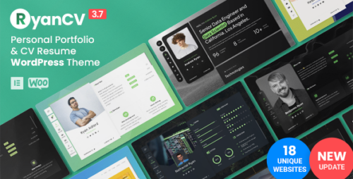 RyanCV 3.8.0 – Resume WordPress Theme