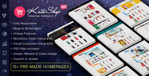 KuteShop 4.2.6 – Fashion, Electronics & Marketplace Elementor WooCommerce Websites