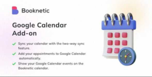Google Calendar integration for Booknetic 1.2.7