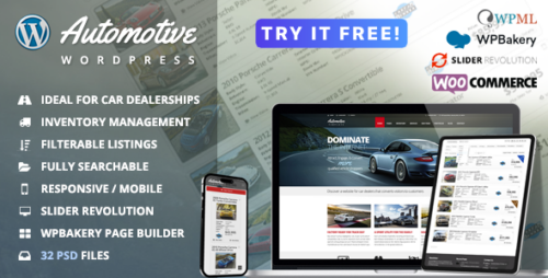 Automotive Car Dealership Business WordPress Theme 12.1