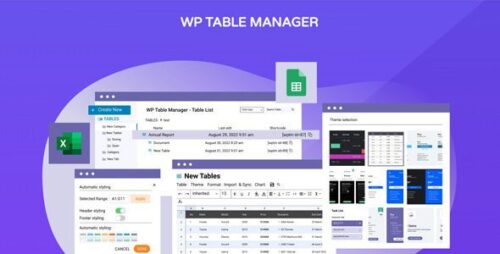 WP Table Manager 4.1.5 – WordPress Table Editor Plugin