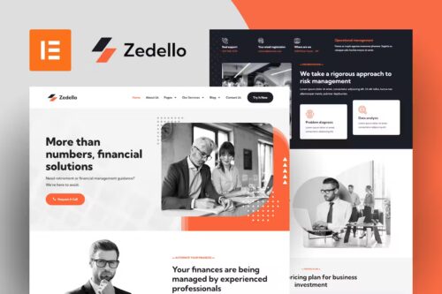 Zedello – Consultant & Finance Business Elementor Template Kit