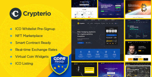 Crypterio 2.4.8 – ICO Landing Page and Cryptocurrency WordPress Theme