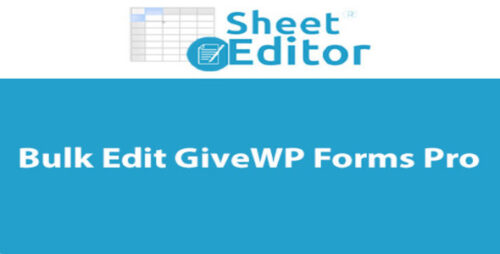 WP Sheet Editor Bulk Edit GiveWP Forms Pro 1.0.54