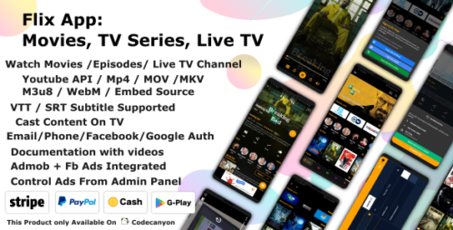 Flix App Movies – TV Series – Live TV Channels – TV Cast+ Activated