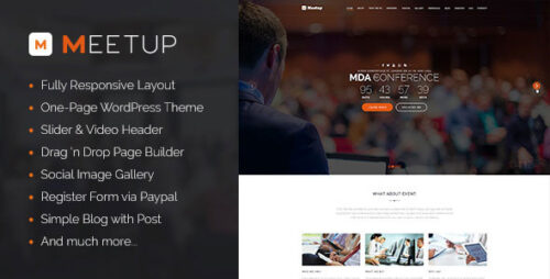 Meetup 1.8.5- Conference Event WordPress Theme